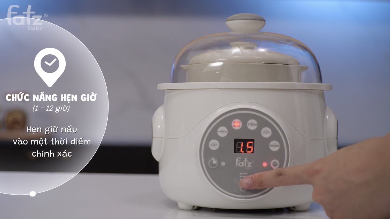 Nồi hầm cách thuỷ 2 tầng thông minh Fatzbaby 1.0L - STEW 2 - FB9110ZT