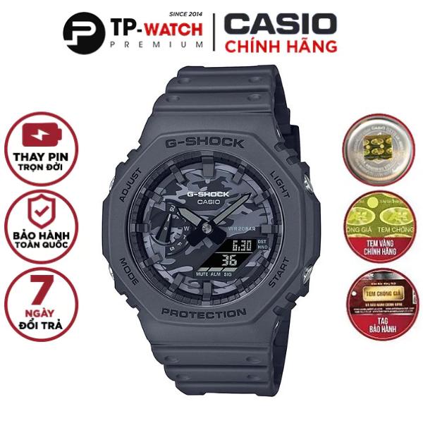 Đồng Hồ Nam Dây Nhựa Casio G-Shock GA-2100CA-8ADR Chính Hãng - GA-2100CA-8A Carbon Core