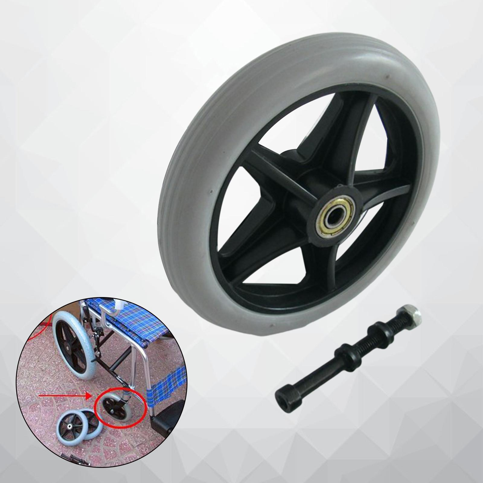 Solid 6" PVC Wheelchair Front Wheel Wheels for Supplies Accessories