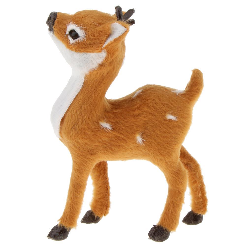 Christmas Plush Simulation Deer Doll Toy Xmas Ornament Home Decor