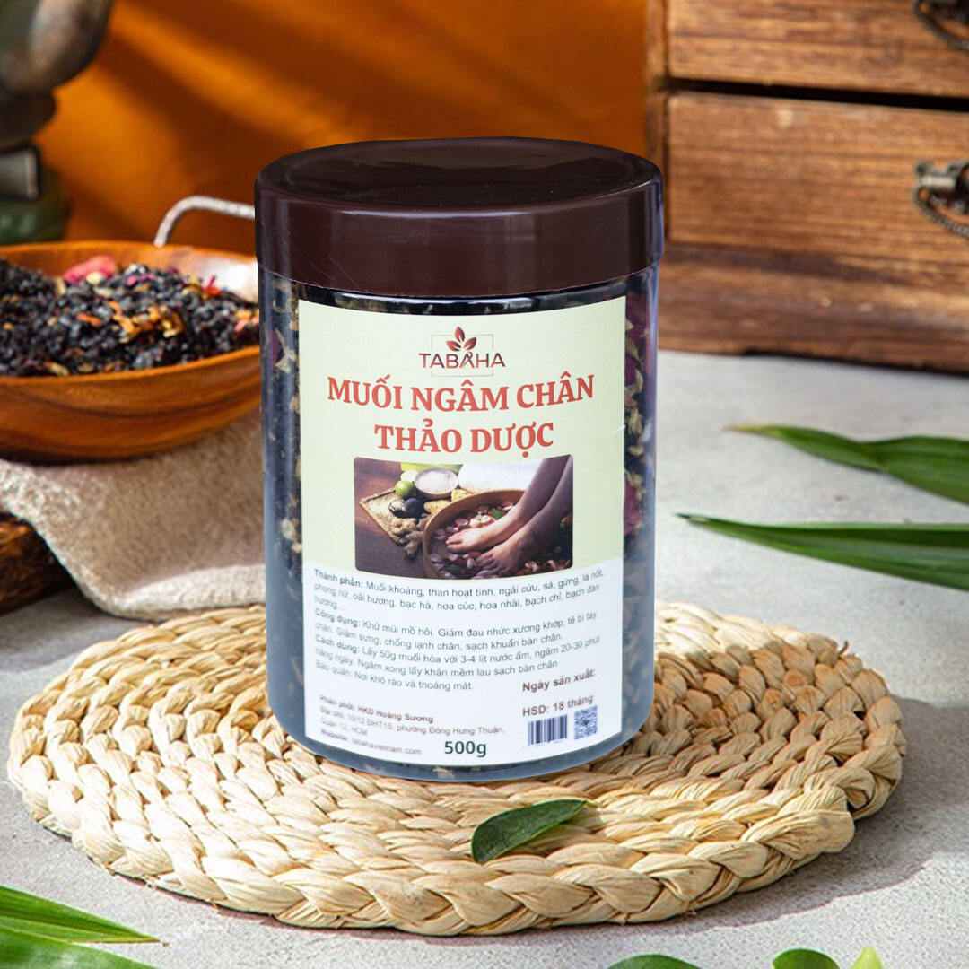 Muối ngâm chân thảo dược Tabaha 500g giúp thư giãn giảm nhức mỏi khử mùi hôi