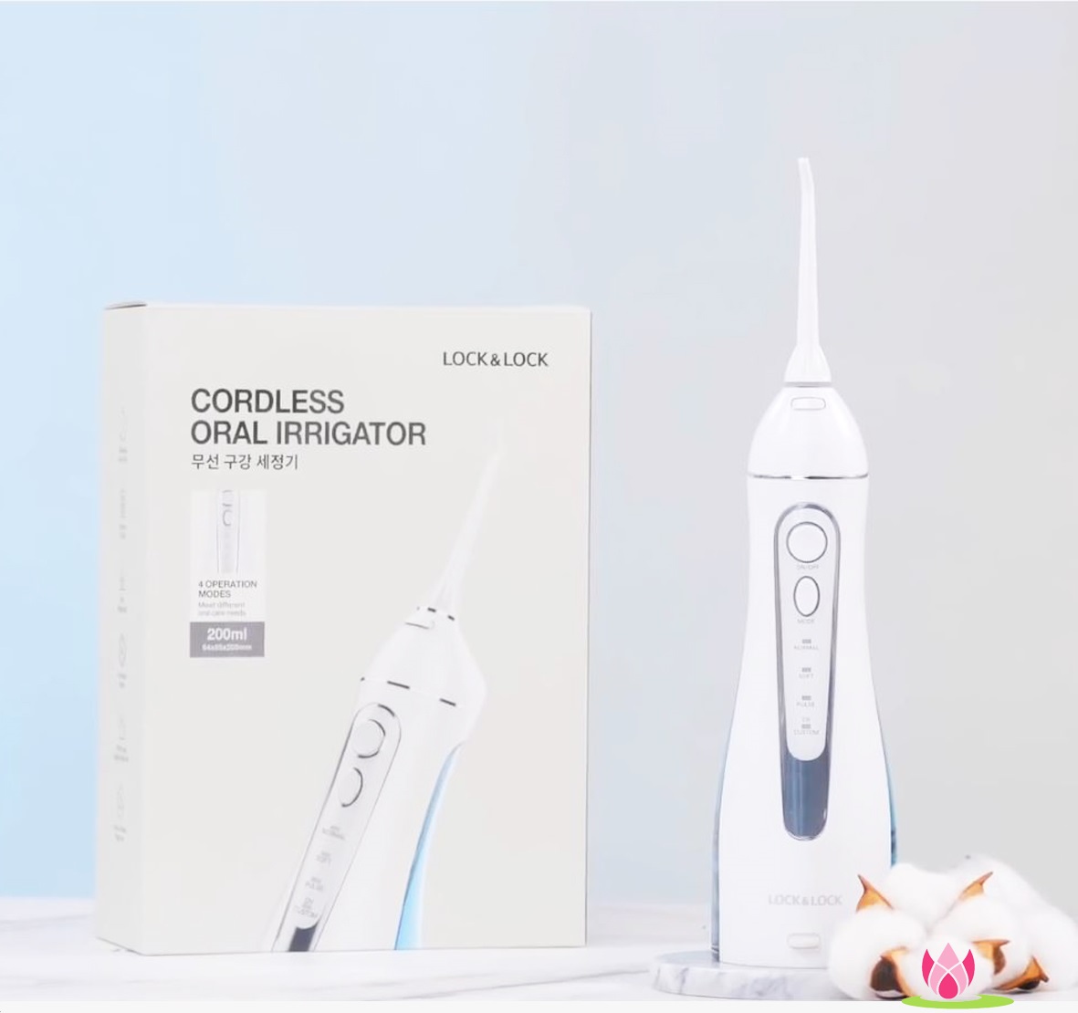 Hình ảnh Máy Tăm Nước Không Dây LocknLock Cordless Oral Irrigator ENR156BLU - Màu Xanh Da Trời