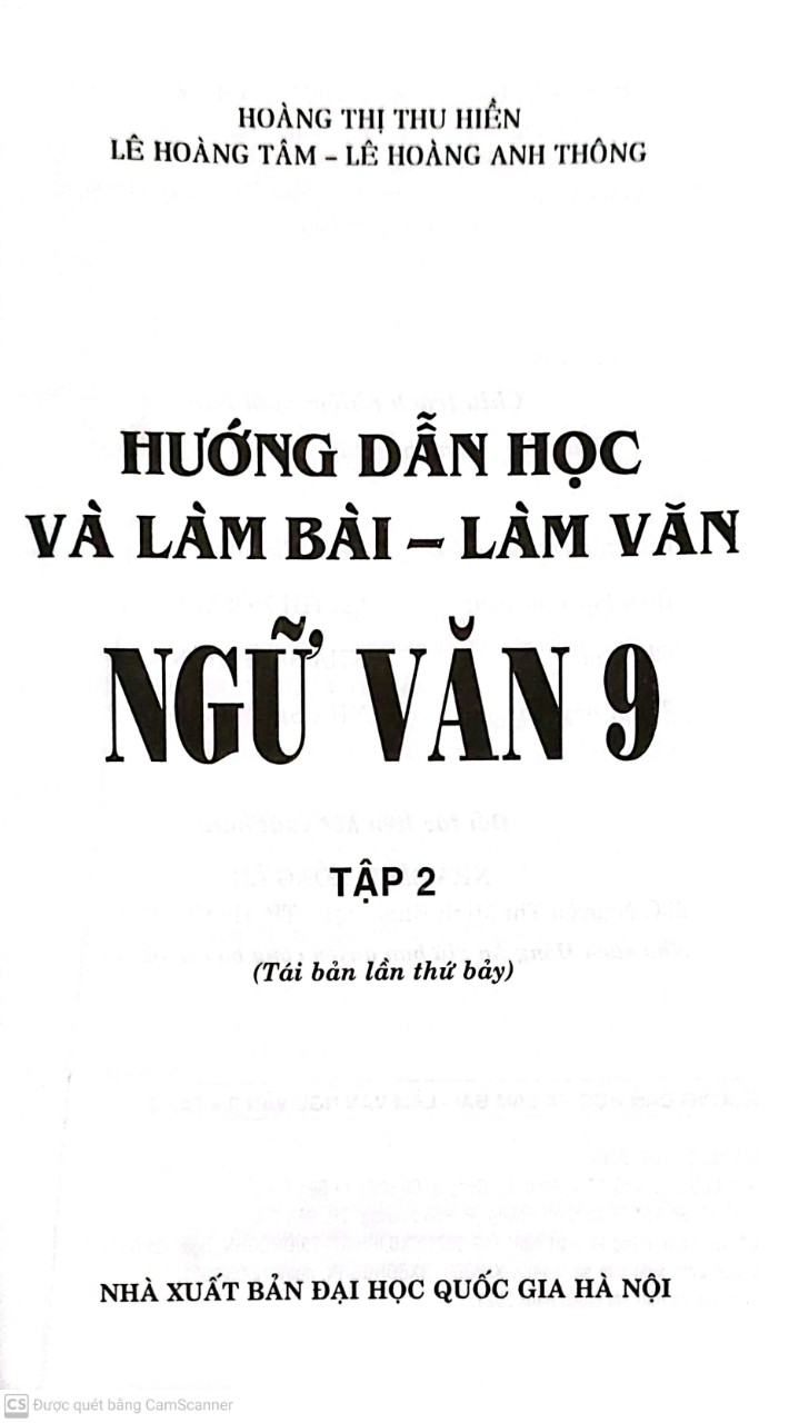 Sách  Hướng Dẫn Học Và Làm Bài Làm Văn Ngữ Văn 9 Tập 2