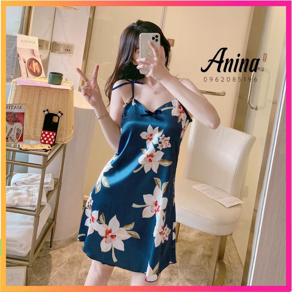 Váy Nữ 2 dây chất lụa mềm mát ️ - Đầm ngủ cao cấp mùa hè xinh xắn dễ thương️ V2D290