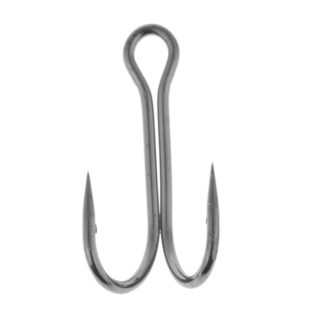 20pcs/pack High Carbon Steel Fishing Hooks Dual Double Frog Hooks Saltwater Fishing Hooks with Open Shank