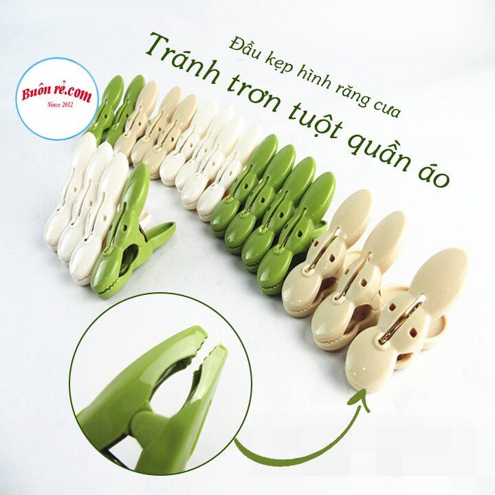 Vỉ 20 kẹp quần áo củ lạc nhựa Việt Nhật , Kẹp củ lạc phơi đồ tiện ích