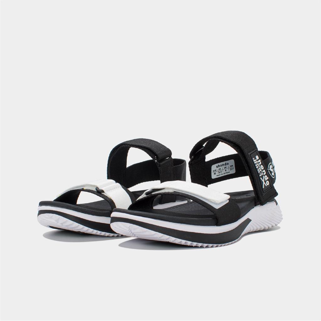 Sandals F7 Continew đế trắng phối quai đen trắng F7N0210