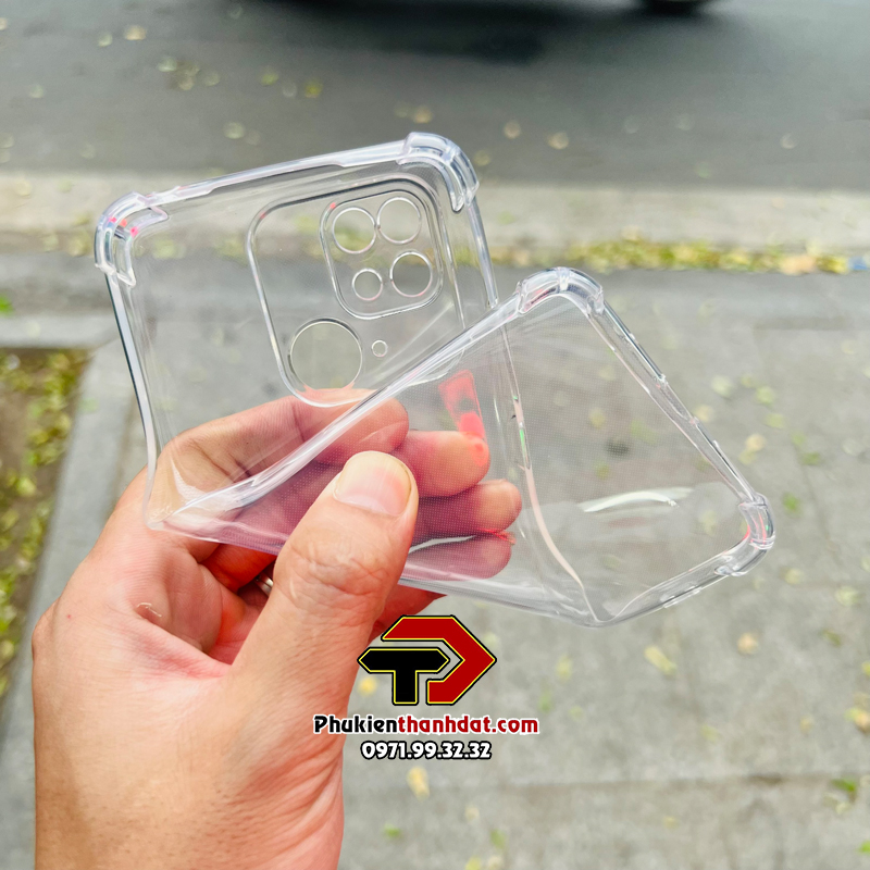 Ốp lưng cho Xiaomi Redmi 10C trong suốt chống sốc bảo vệ camera sau