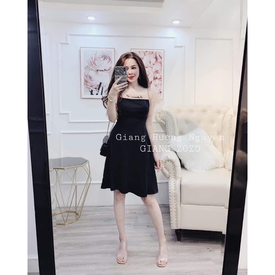 Váy xòe phối ren chữ thêu cực xinh