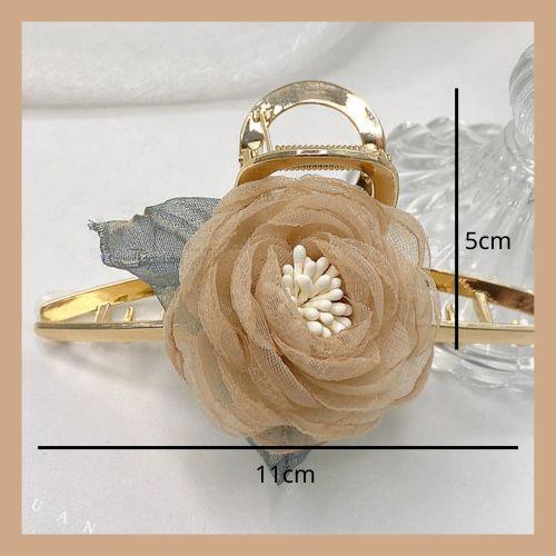 Kẹp tóc hàm cá mập hình bông hồng KT09 phong cách Hàn Quốc