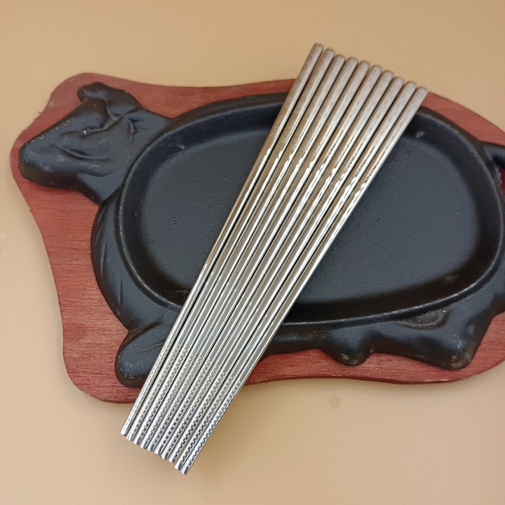 Set 5 Đôi Đũa Inox SUS 304 Đặc Ruột Cao cấp