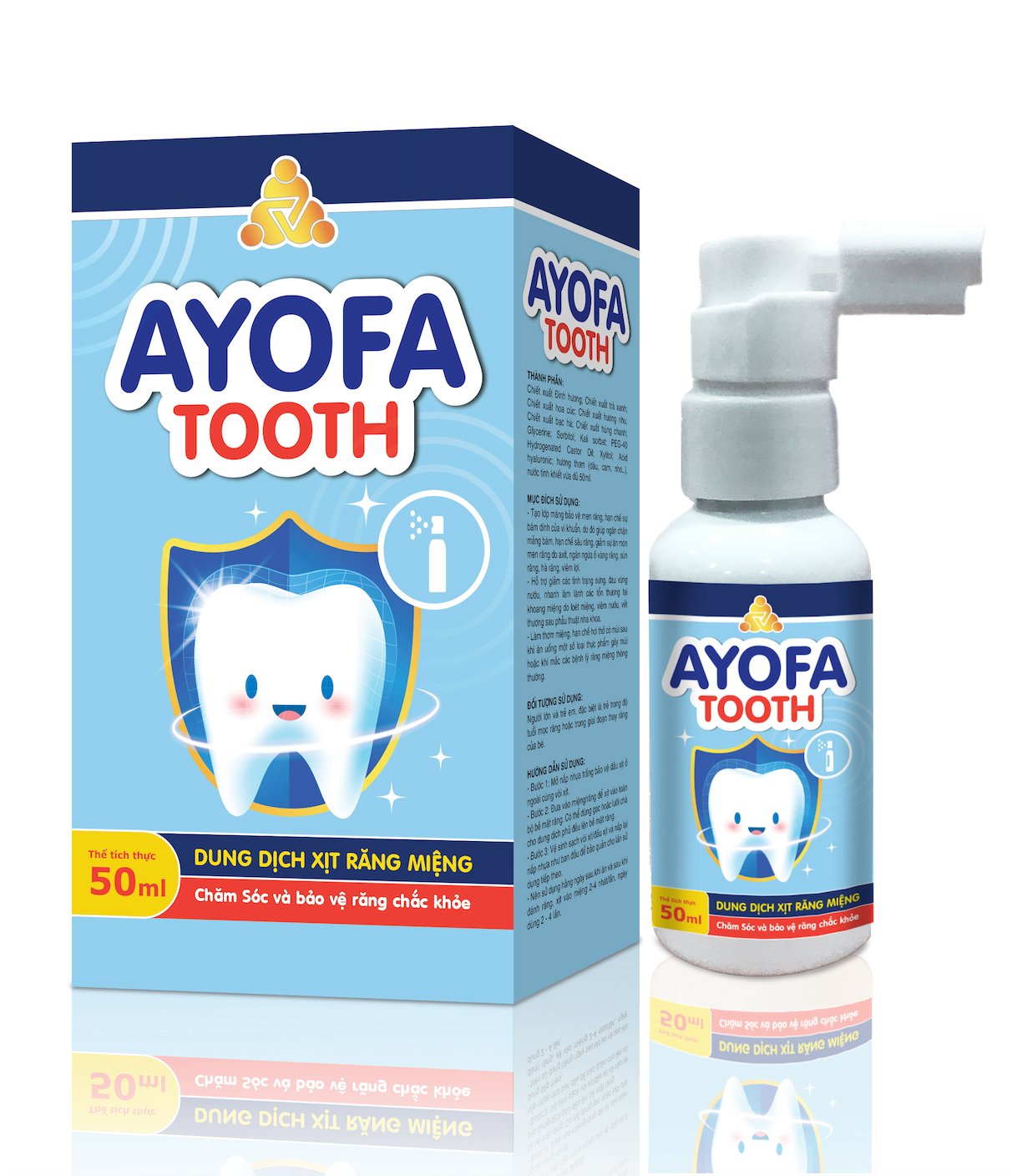 Xịt Chống Sâu Răng Cho Bé và Thơm Miệng Người Lớn AYOFA TOOTH 50ml