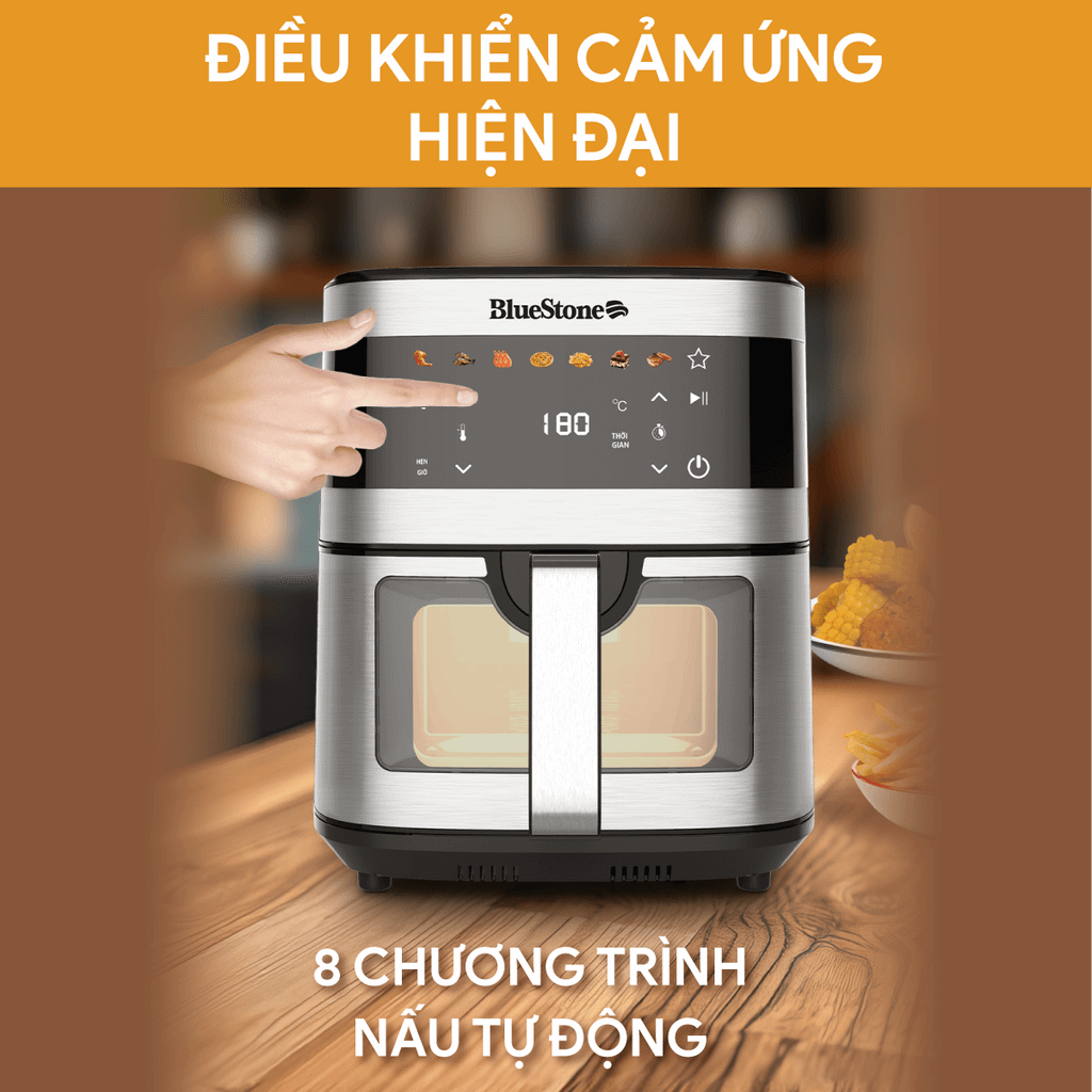 Nồi Chiên Không Dầu BlueStone AFB-5886 9 Lít 1800W - Hàng chính hãng