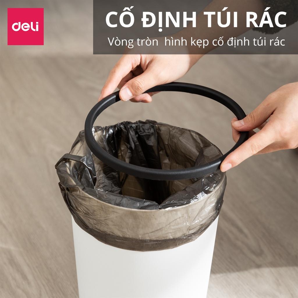 Thùng Rác Văn Phòng Gia Đình 6L Cố Định Túi Rác Deli - Sọt Rác Nhựa Nguyên Sinh Hạn Chế Mùi Hôi Tiện Lợi Tiết Kiệm Không Gian Cho Văn Phòng Nhà Bếp - VS1101