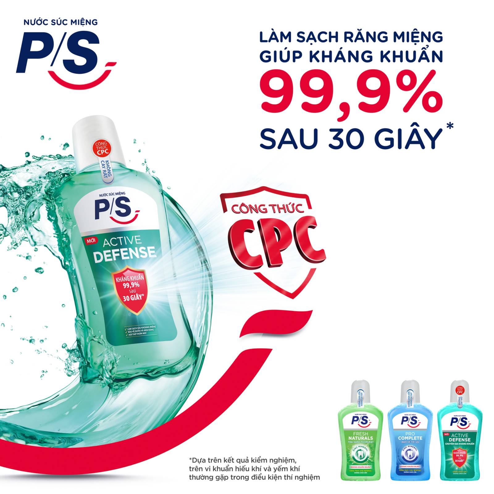 Combo 2 Nước Súc Miệng P/S Chuyên Gia Kháng Khuẩn Không Cay Rát Kháng Khuẩn 99.9%Bảo Vệ Răng Miệng Tối Ưu 500Ml/Chai