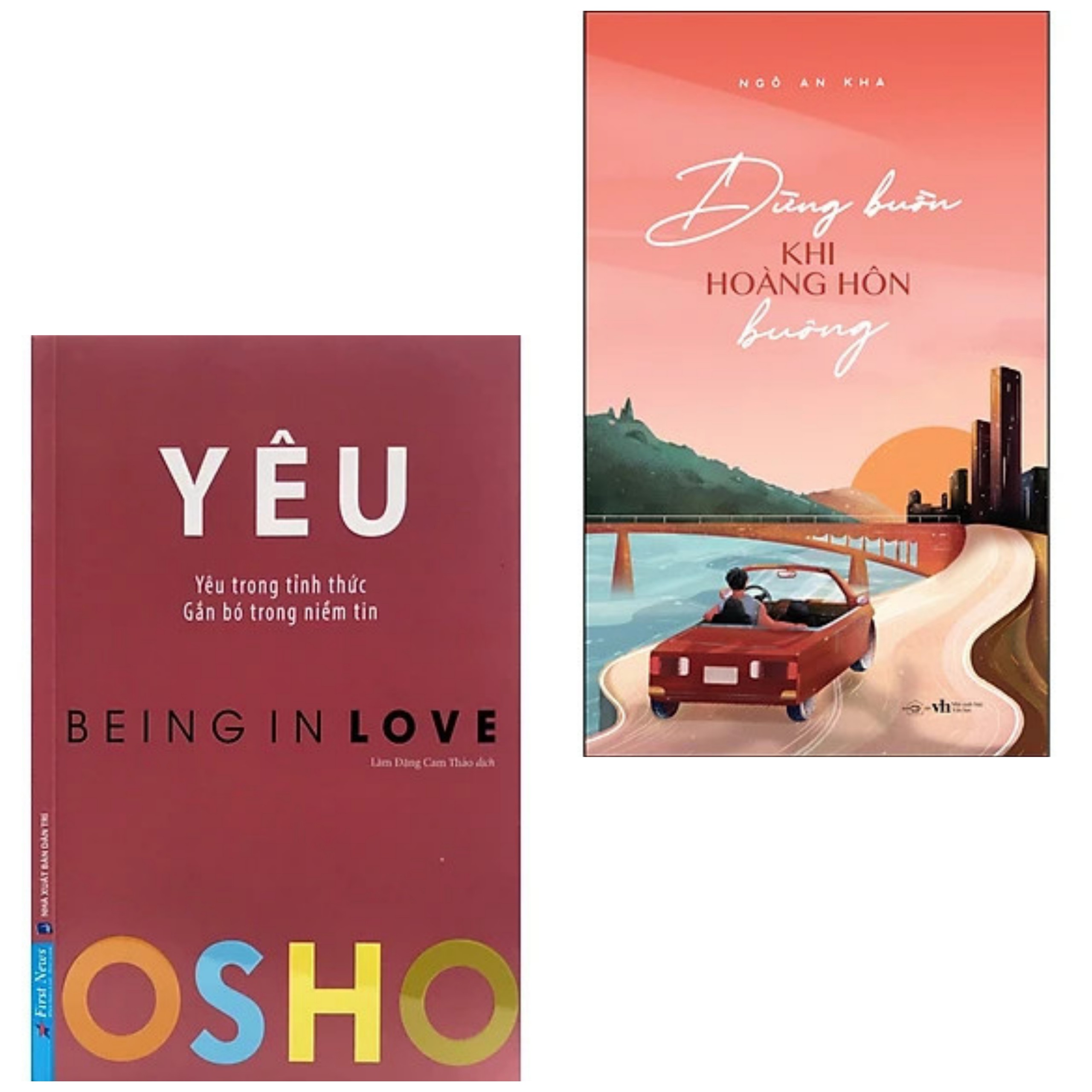 Combo 2 cuốn: OSHO - Yêu - Being In Love + Đừng Buồn Khi Hoàng Hôn Buông