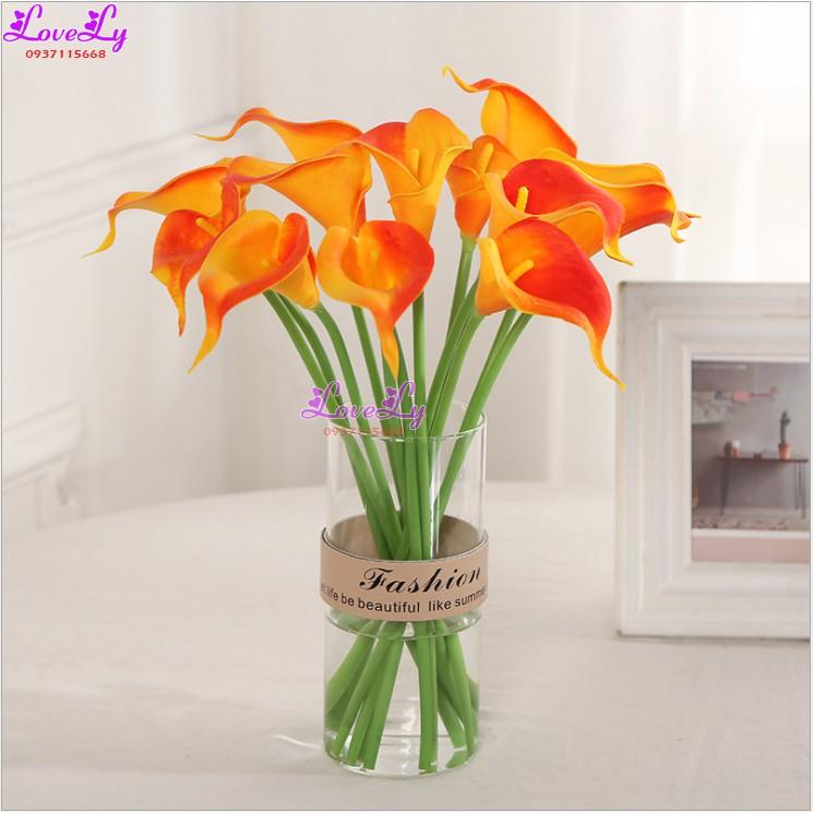 Hoa giả - Hoa RUM CALLA LILY cao su giả như thật cao cấp