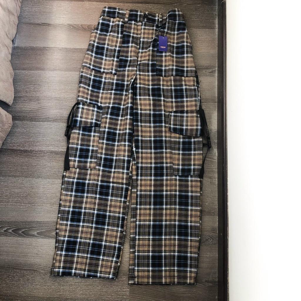 Quần Caro Pants túi hộp MEANSTORE unisex basic nam nữ cạp chun ống rộng phong cách Hàn Quốc ulzzang - 6 màu