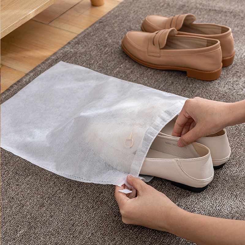 Túi Giày Vải Không Dệt Có Dây Rút, Túi Vải Đa Năng Đựng Dép Đồ Du Lịch Chống Nước Túi Xách