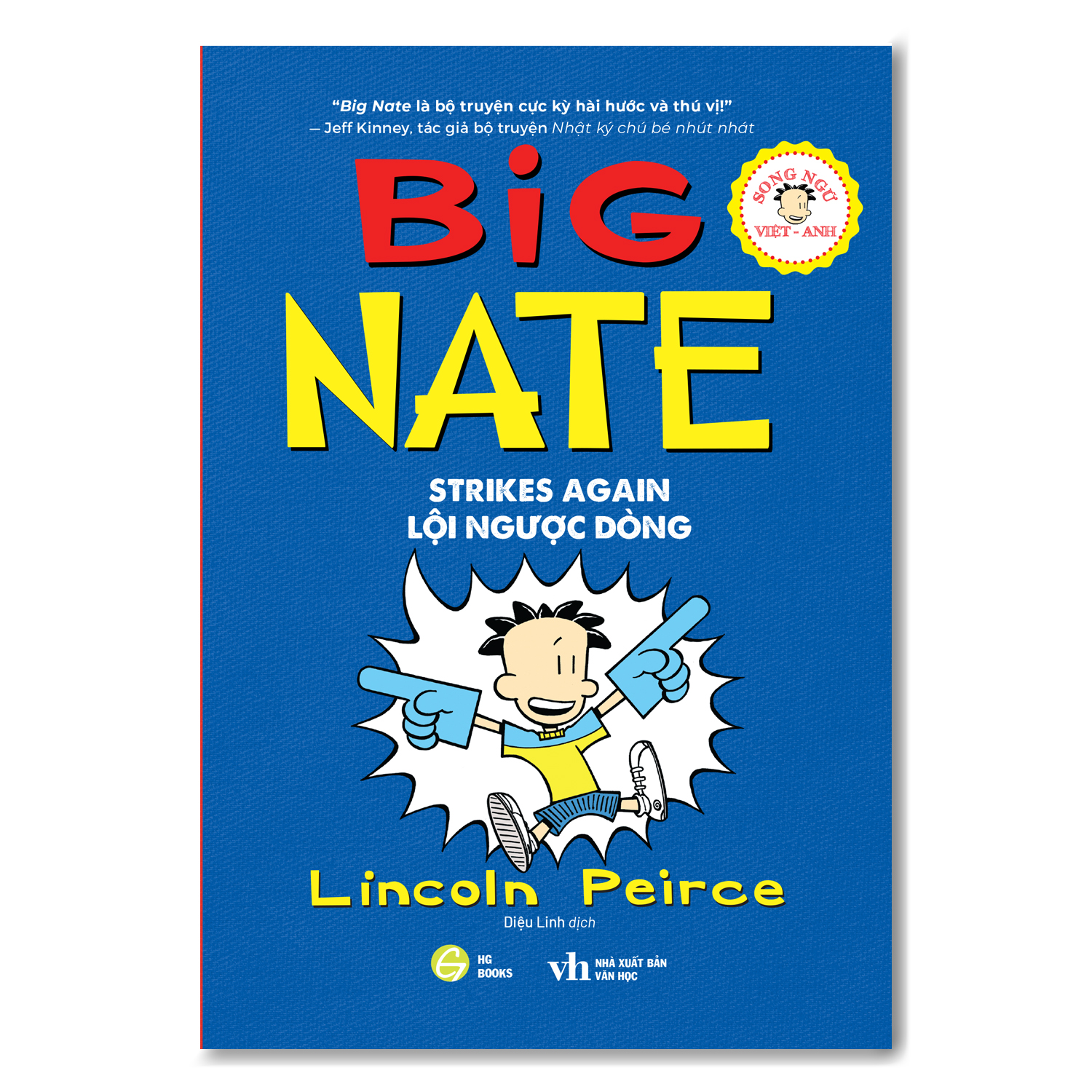 Sách Song Ngữ Việt - Anh: Big Nate – Combo 3 cuốn sách Thiếu Nhi Truyện Tranh Cho Trẻ Kèm File Audio và Note Từ Vựng