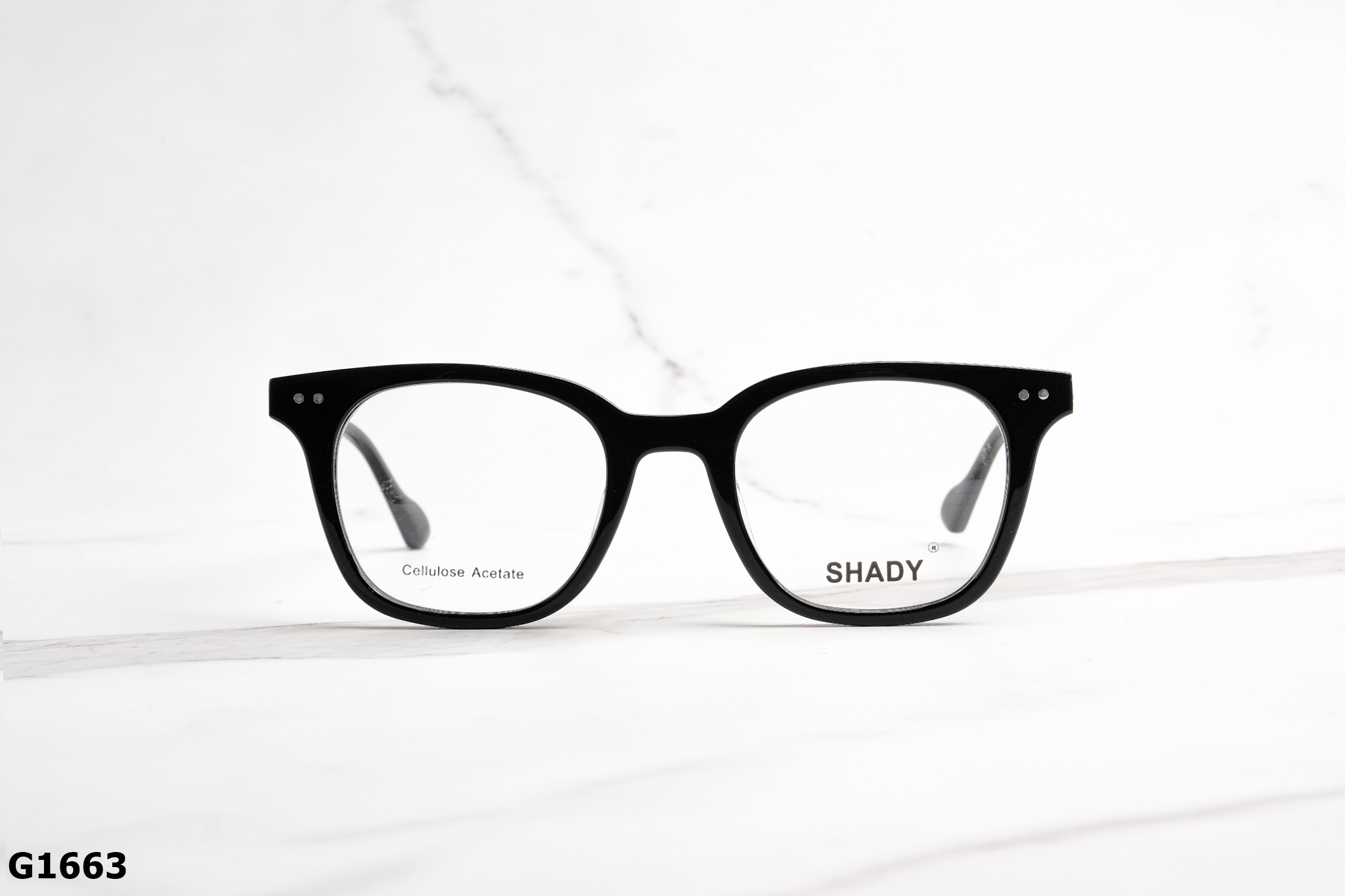 Gọng Kính SHADY Vuông Unisex G1663 - Đen bóng