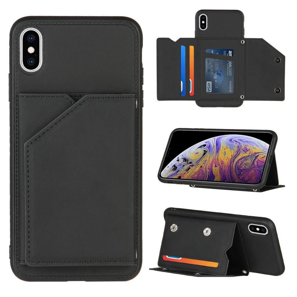 Ốp lưng điện thoại dạng ví da có ngăn đựng thẻ cho iPhone X XS Max XR SE 2020 iPhone 8 iPhone 7 Plus