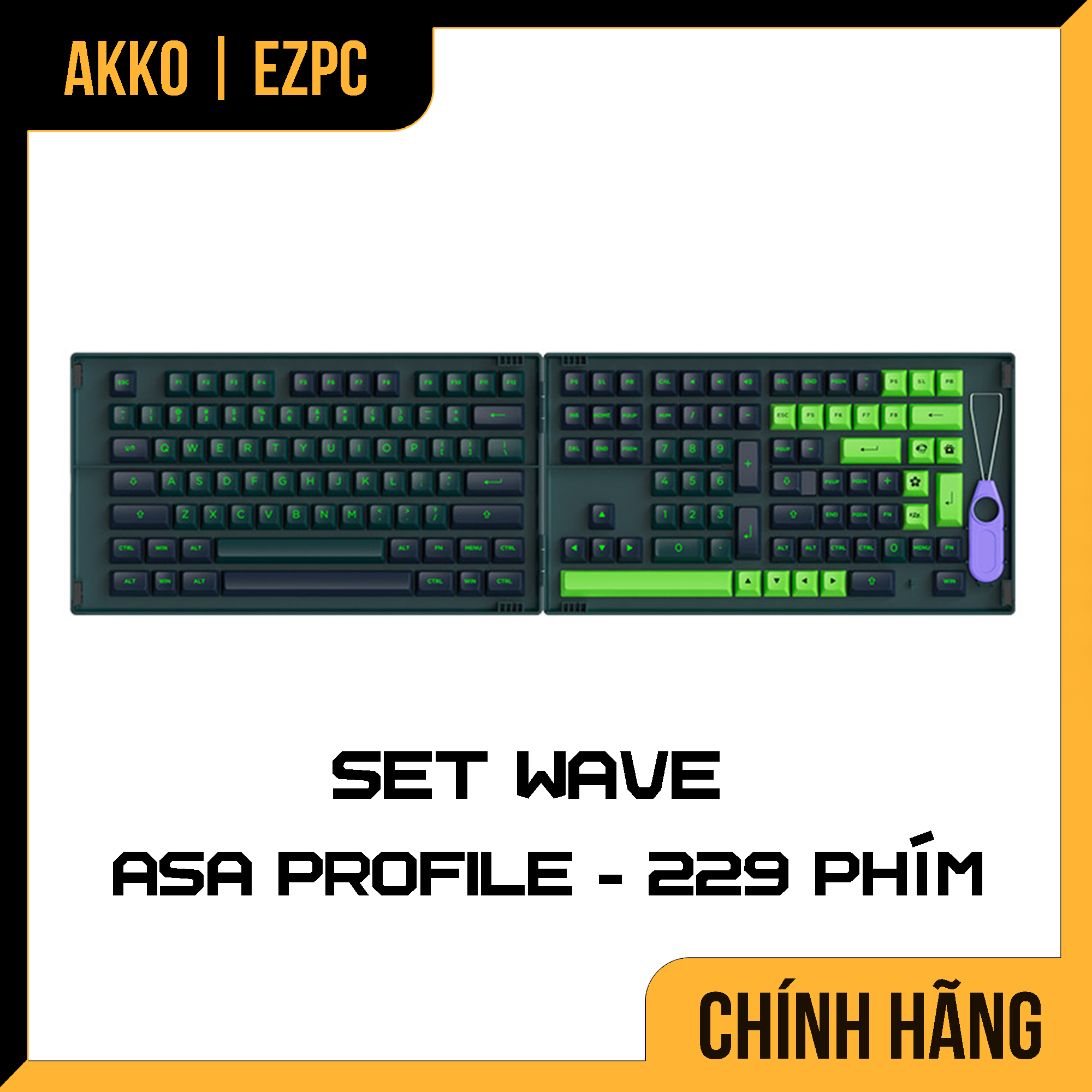 Keycap Cho Bàn Phím Cơ AKKO Hàng Chính Hãng Wave ASA Profile | EZPC