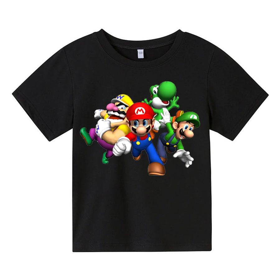 Áo thun trẻ em biệt đội mario Có size người lớn, King Cotton