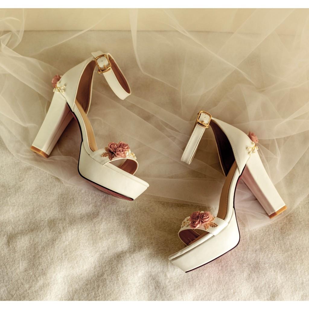 GIÀY CƯỚI - GIÀY CÔ DÂU BEJO H92 THUYỀN HOA HỒNG - WEDDING SHOES