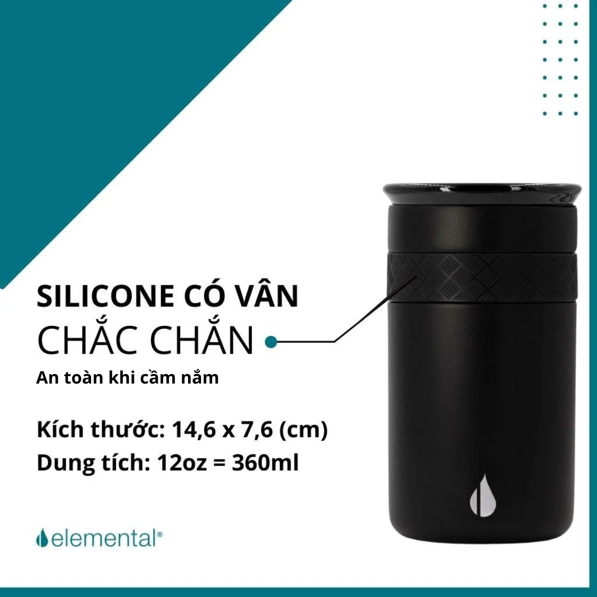 LY GIỮ NHIỆT ELEMENTAL ARTISAN MÀU TRƠN
