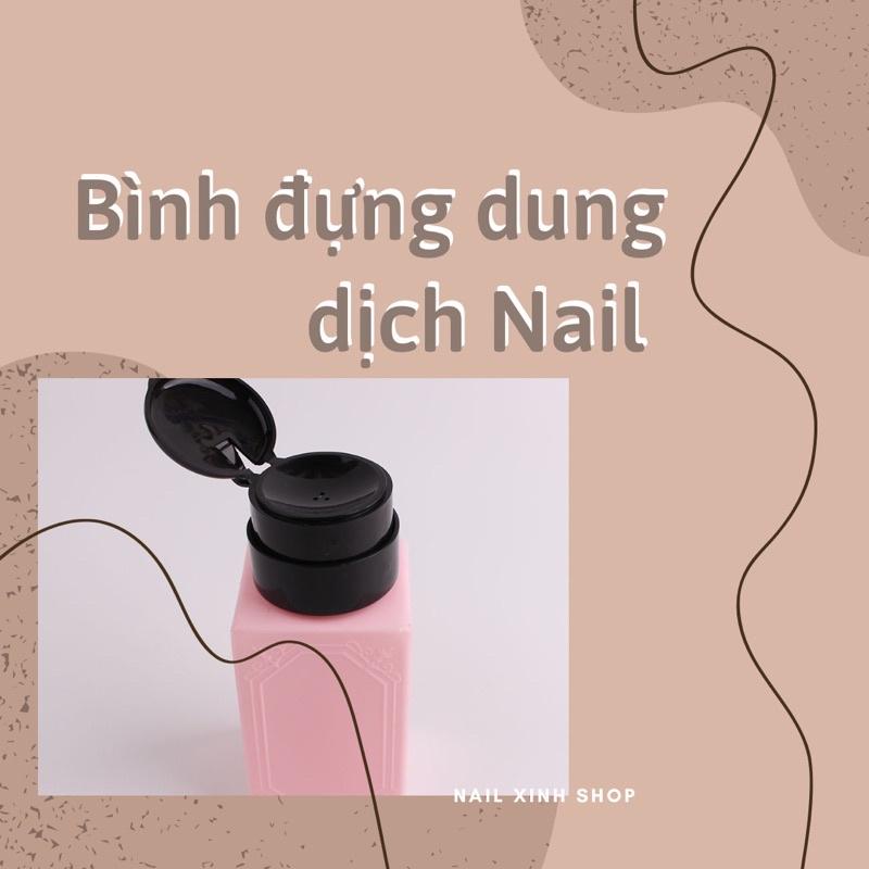 Chai đựng dung dịch nail loại bơm ngược