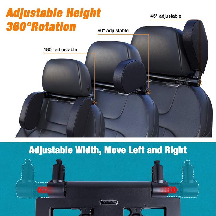 Gối tựa đầu cao cấp chống mỏi cổ khi ngủ trên xe ô tô TZ-A02 - Chất liệu: Nhựa ABS và cao su non hoạt tính - 2 màu
