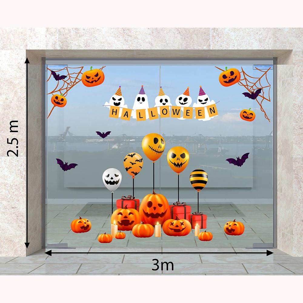 DECAL TRANG TRÍ HALLOWEEN 2022 COMBO ĐÓN MỪNG HALLOWEEN