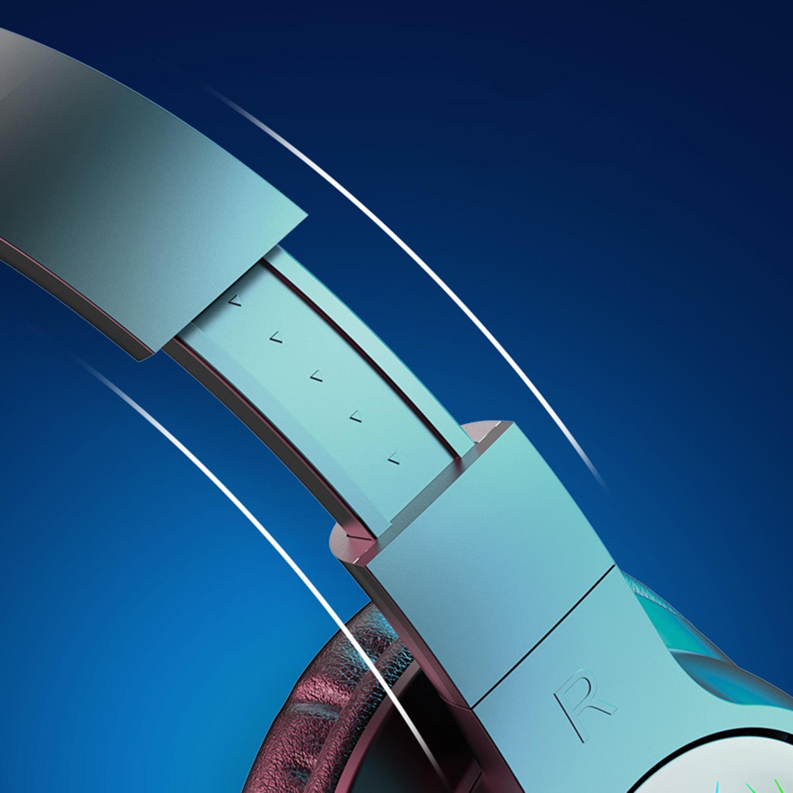 Over-Ear Bluetooth Headphones Foldable Built in Mic 3.5mm Earbuds for Gaming Sports