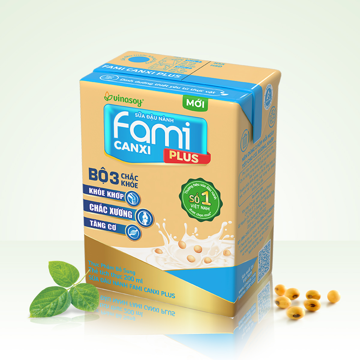 Thùng sữa đậu nành Fami Canxi Plus  hộp (200ml x 36 hộp)