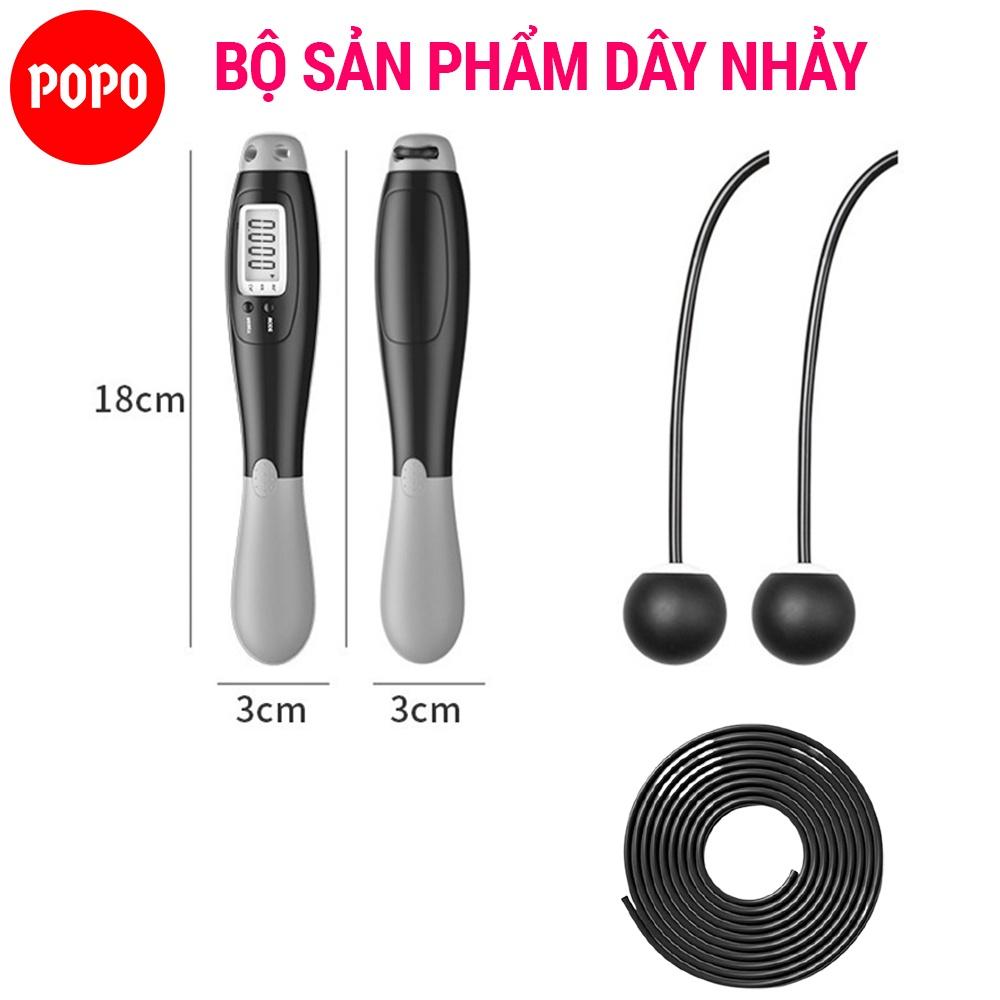 Dây nhảy đếm vòng POPO XS1102, đếm số tự động có chế độ nhảy không cần dây