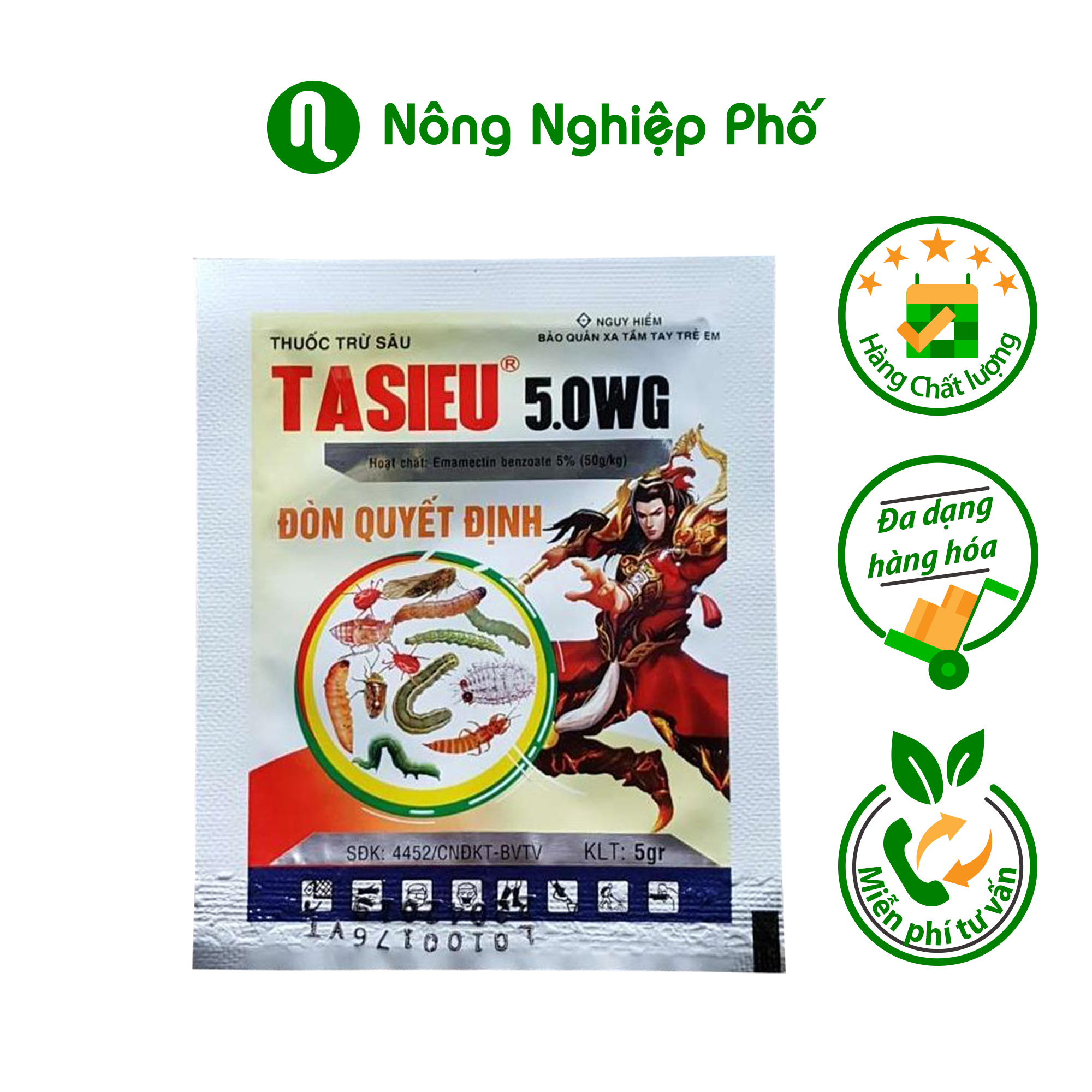 Trừ sâu sinh học Tasieu 5WG - Gói 5gram
