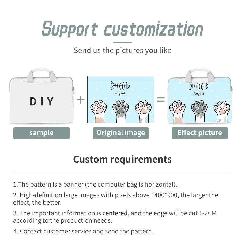 Túi Đựng Laptop Laptop Đa Kích Thước 12 13 14 15 17 Inch Hoạt Hình Túi Máy Tính Chống Thấm Nước Cầm Tay Cho Macbook/HP/Lenovo/ Acer/Asus