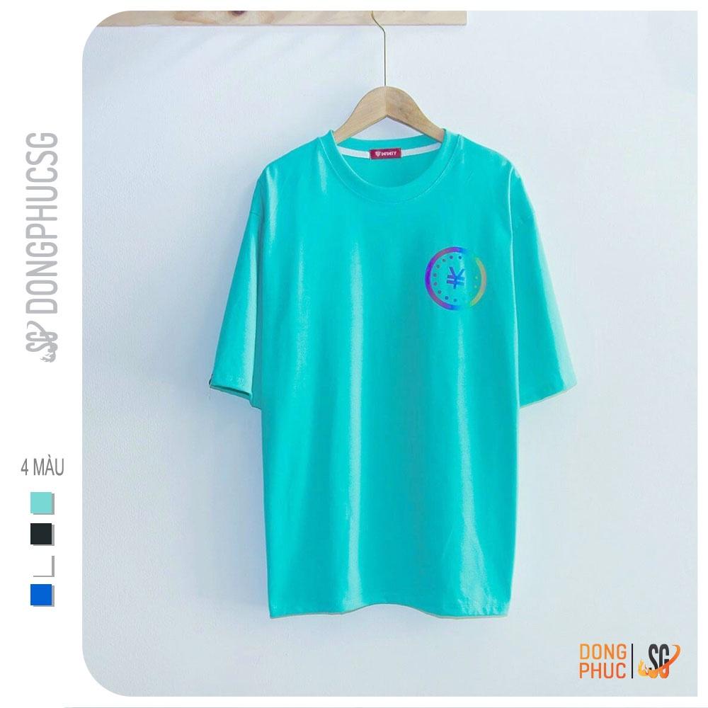 Áo thun phản quang unisex tay lỡ form rộng nam nữ - Chất thun cotton mềm mát - Hình dạ quang to | DONGPHUCSG