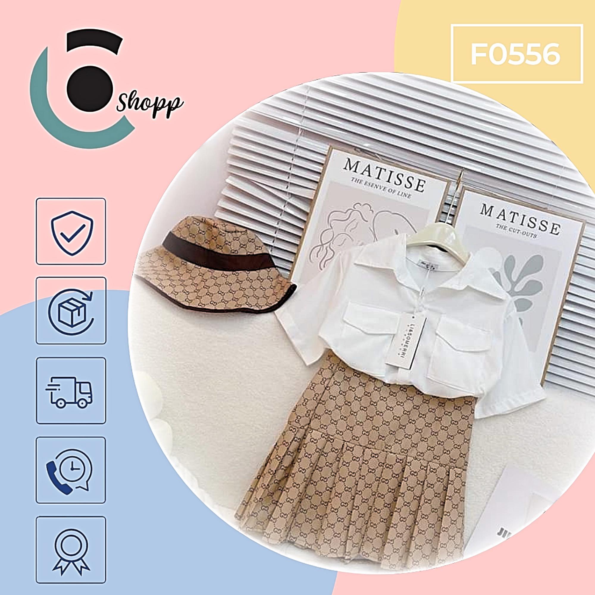 Set sơ mi 3trong1 kèm nón cao cấp