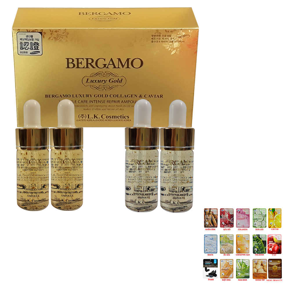 Serum Bergamo VÀNG Giảm Thâm Nám Ngừa Mụn Mềm Mịn Da + Tặng Mask 3W Bất Kỳ