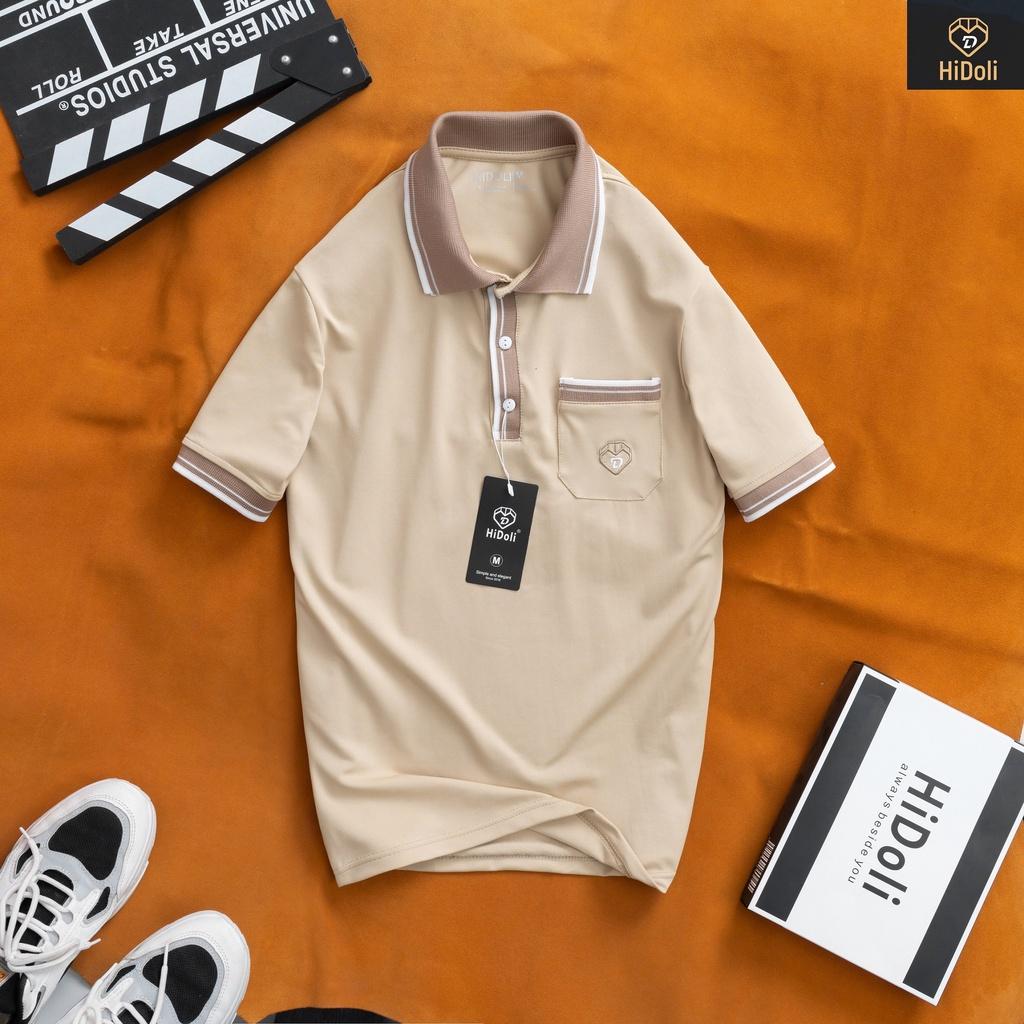 Áo polo nam viền tay chất liệu cotton cao cấp, áo thun phong cách Hàn Quốc thời trang Menswear