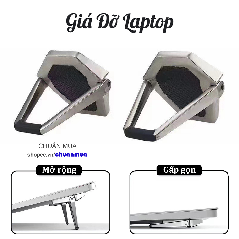 Giá Đỡ Laptop Mini Tản Nhiệt Chống Trượt Hợp Kim Loại ( Chân Kê Di Động Chịu Lực Ổn Định Nhỏ Gọn Tiện Dụng Giá Rẻ Hàng Nhập Khẩu )