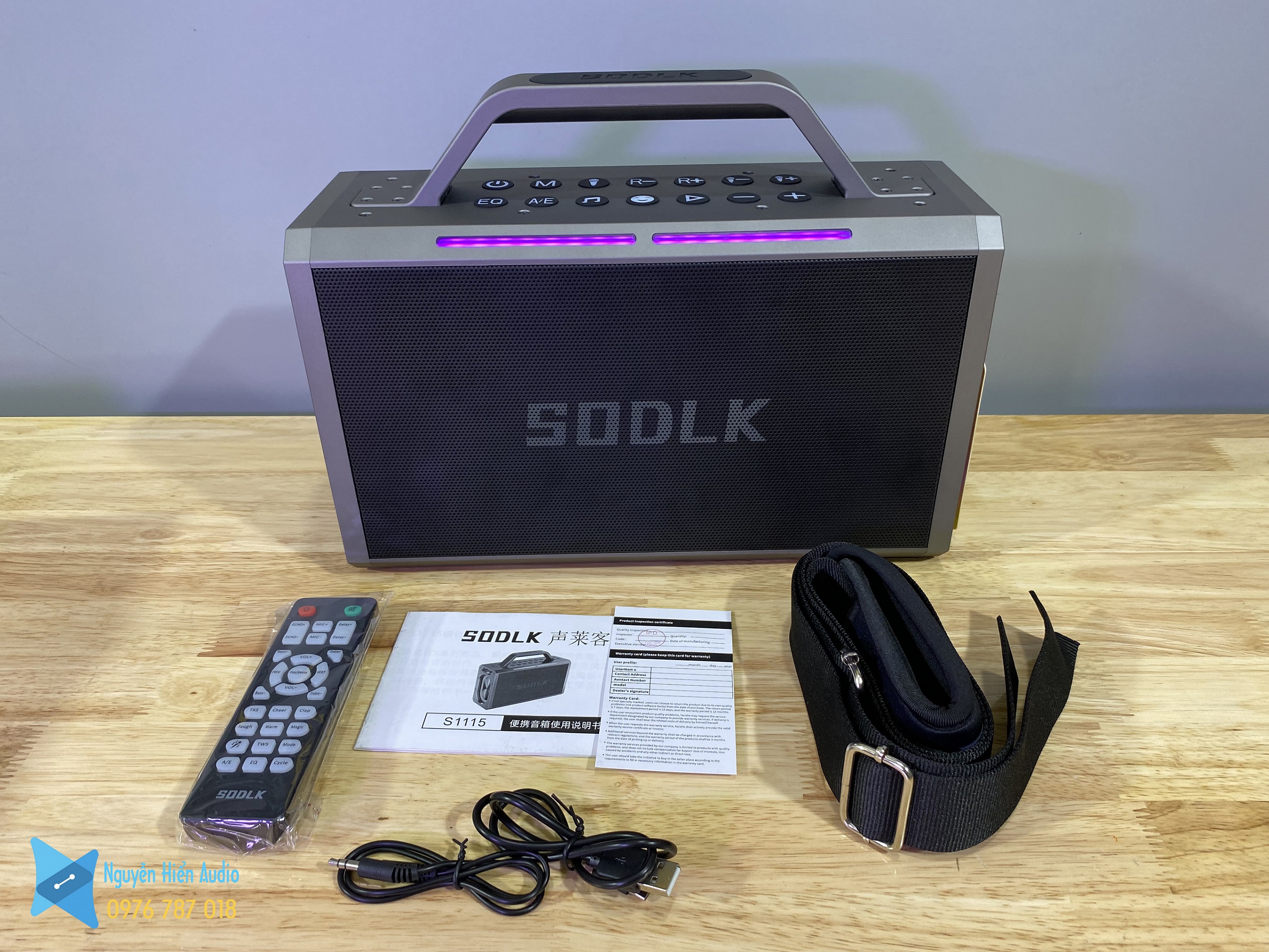 Loa Sodlk S1115 Bluetooth 5.0, siêu trầm 200W Hifi Audio (hàng chính h.ãng)