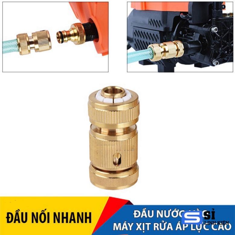 Bộ khớp nối nhanh input cho máy rửa xe sức ép cao, máy xịt rửa cao áp, máy rửa xe gia đình