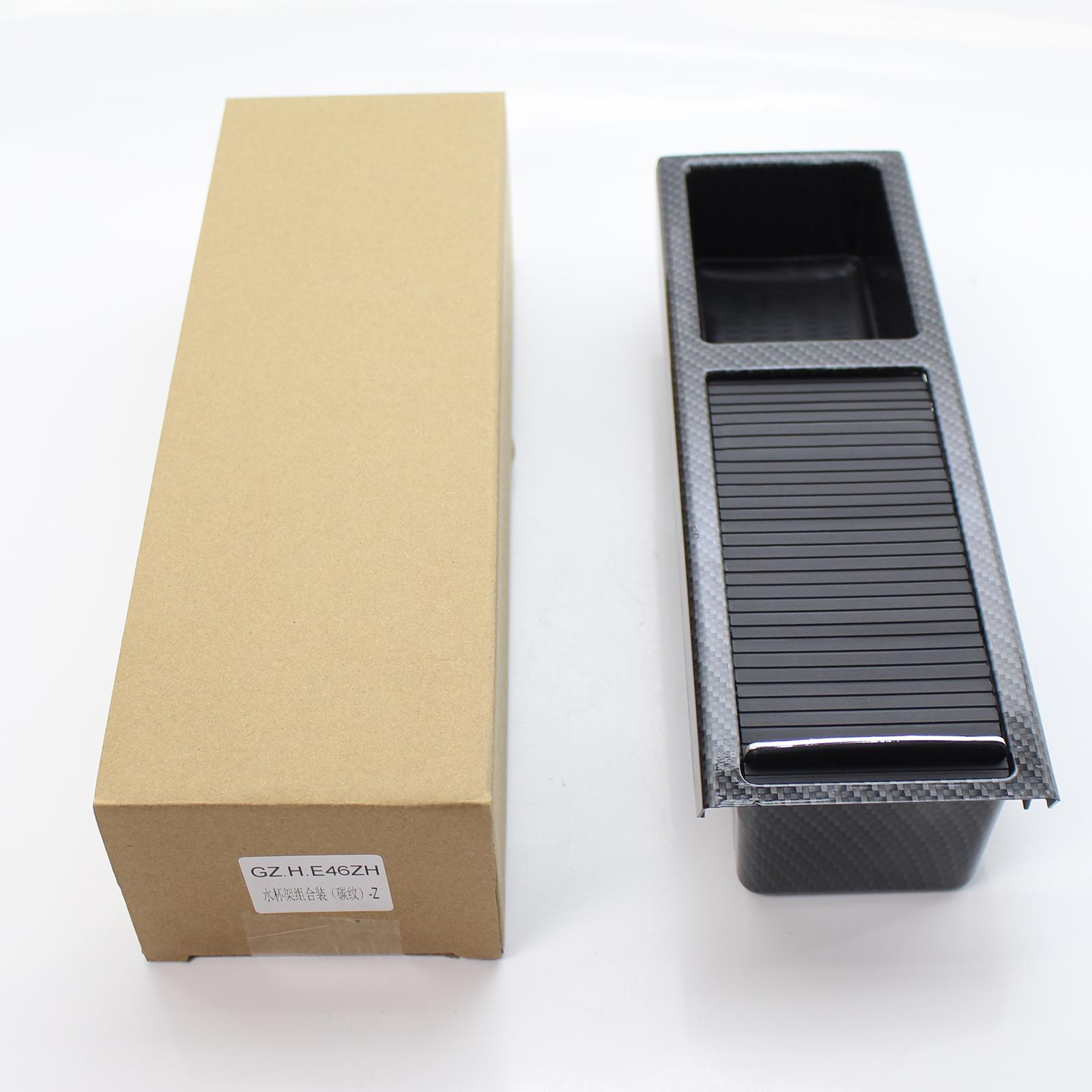 Car Carbon Fiber Cup Holder Box for BMW E46 3 Series 1998-2005 51168217953