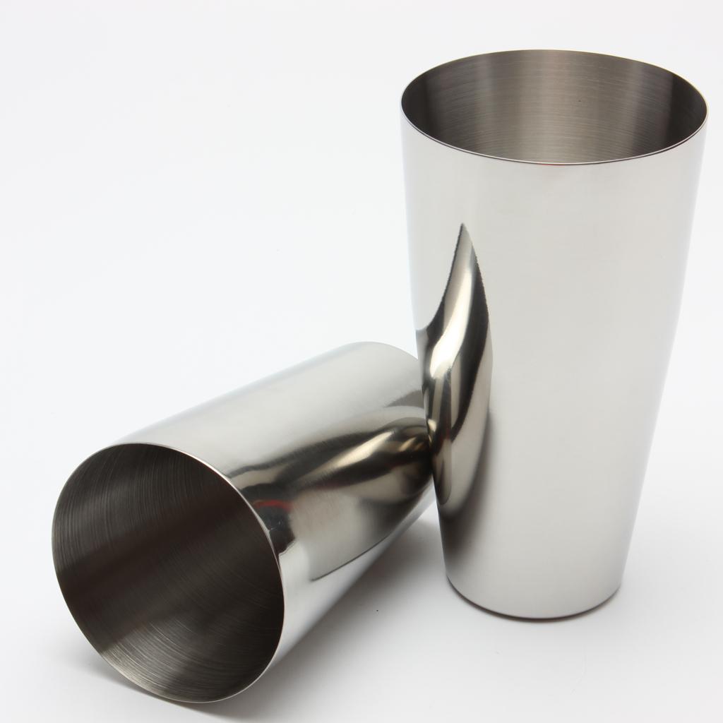 4 pieces Stainless Steel Cocktail Shaker Bar Drinks Mixing Martini 28 & 21oz