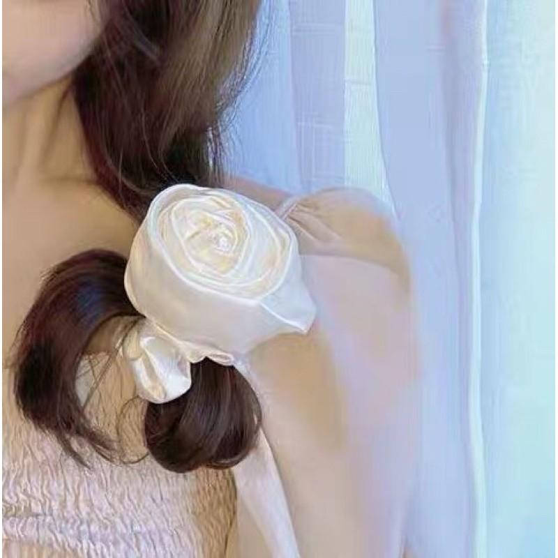 Dây cột tóc hoa - Dây cột tóc hoa hồng