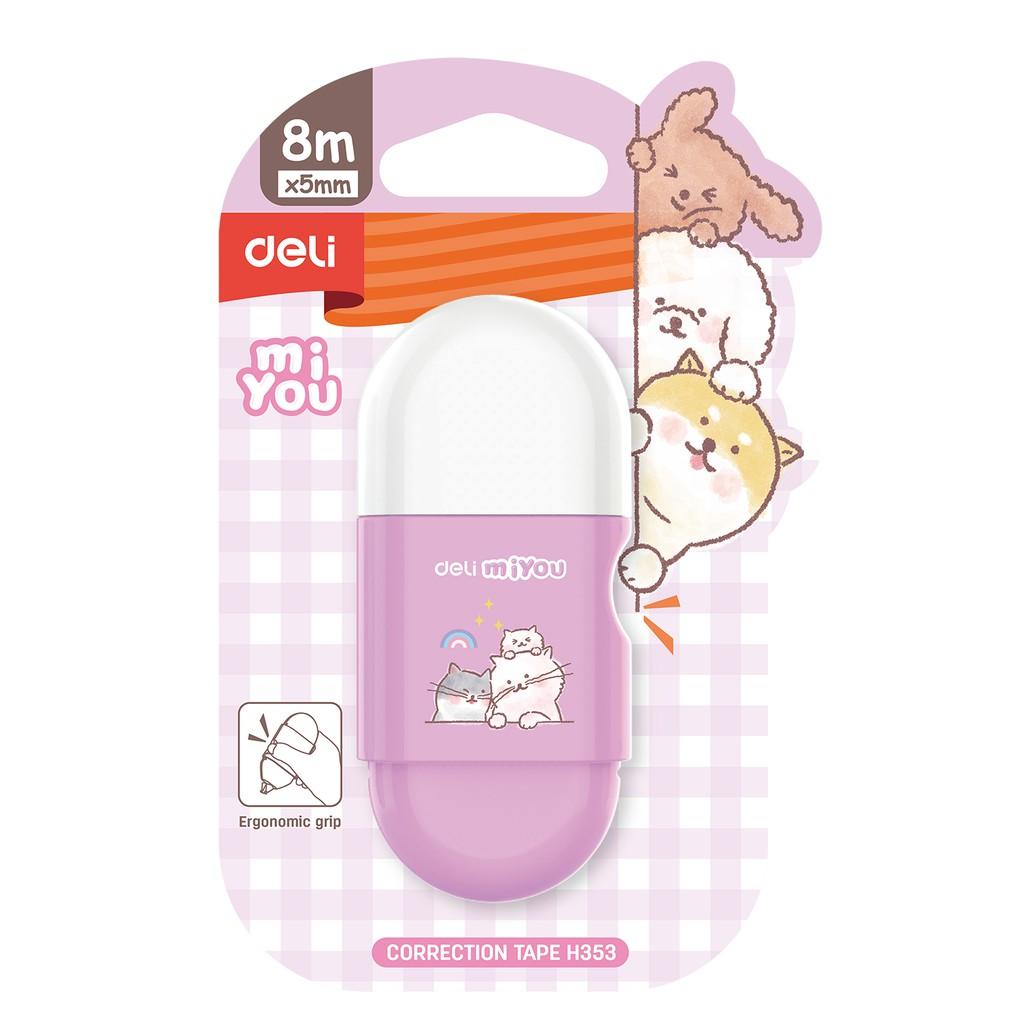 Băng xóa kéo băng xóa cute hình thú cưng ngộ nghĩnh Deli - Dài 6m / 8m - Phù hợp cho văn phòng, học sinh - EH352 / EH353