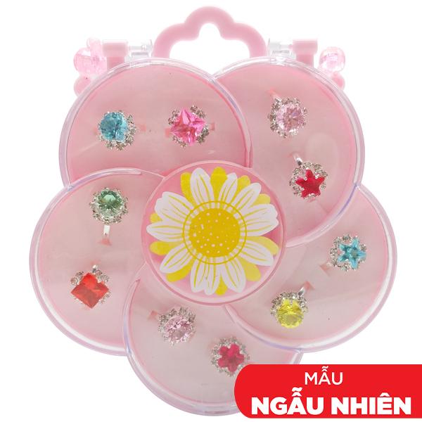 Hộp 10 Nhẫn Kim Cương Hình Bông Hoa - Sweet Heart 2363-132B (Mẫu Màu Giao Ngẫu Nhiên)